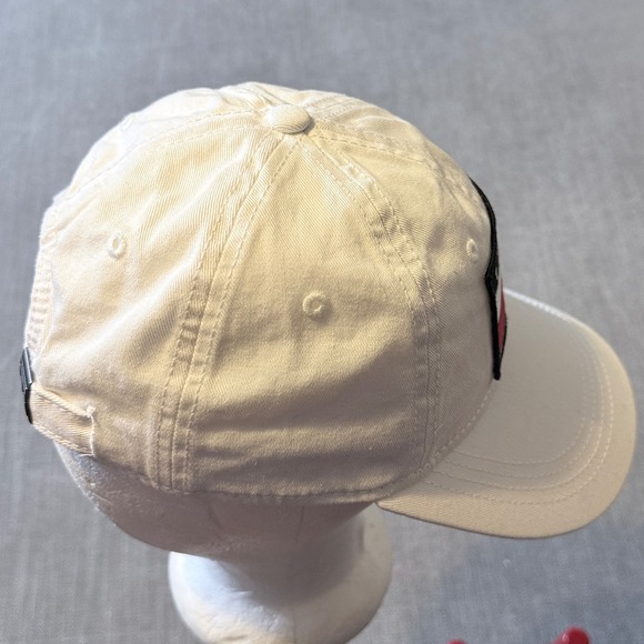 Tommy Hilfiger White Cotton Flag Logo Patch Adjustable Baseball Cap Hat Mens - Picture 3 of 7